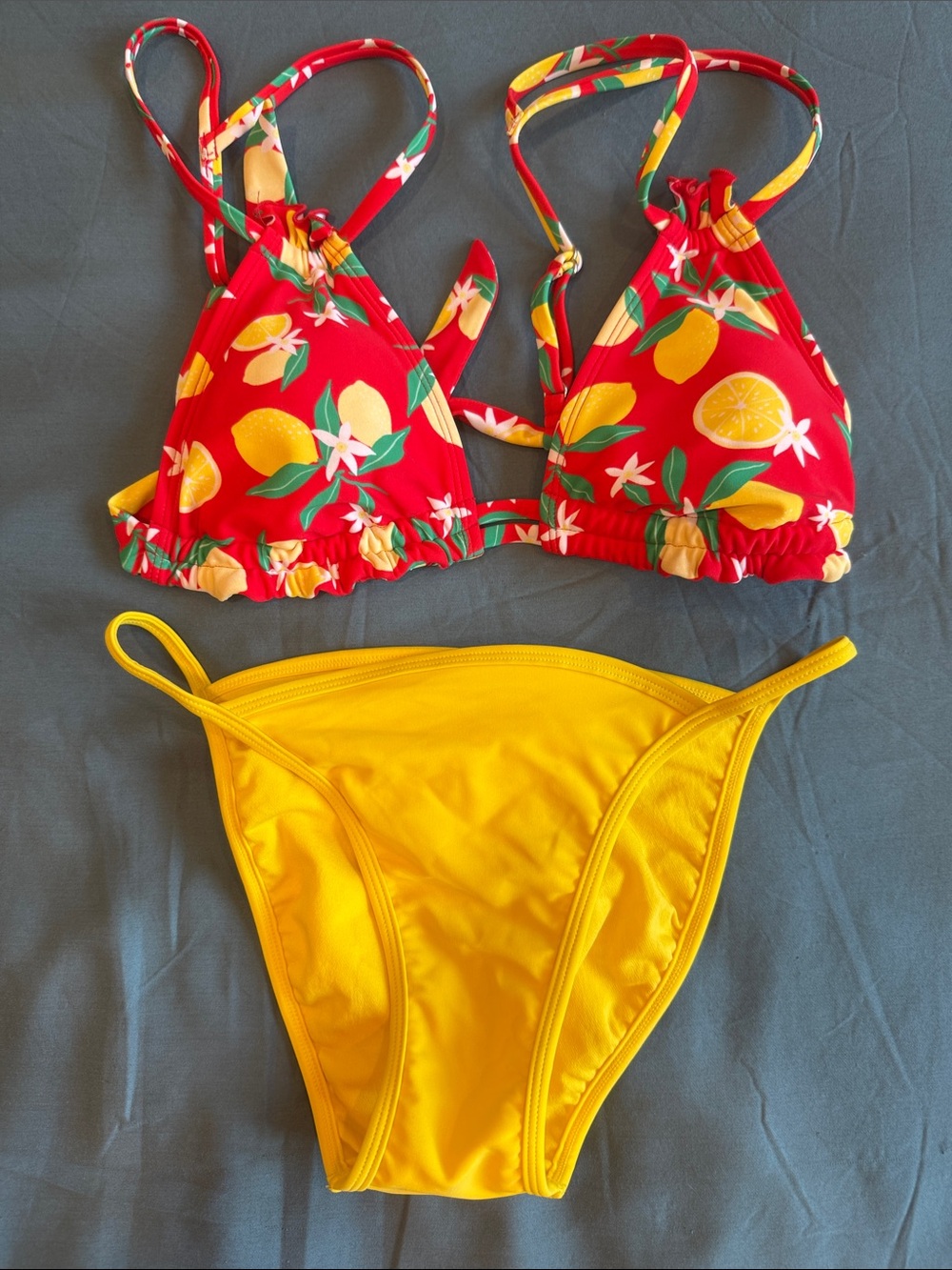 Wild Fable Bright Yellow Lemon Bikini